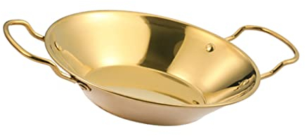 Anneome Plancha De Acero Inoxidable Sartén Paellera De Acero Inoxidable Paellera De Acero Al Carbono Wok Para Freir Antiadherente Paella Antiadherente Espesar Olla De Acero Inoxidable