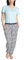 Hanes Damen Step Into Spring Kurzarm-Top mit V-Ausschnitt und Jogger Schlaf- und Lounge-Set, Blau/Tier, Petite/Medium, Blau/Tier, Gr e M, Blau/Tier, M