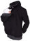 Känguru Hoodie Babytrage Männer, Tragejacke 2 in 1 für Papa Mama und Baby Sportliche Jacke Babytrage Mantel,Schwarz,XL