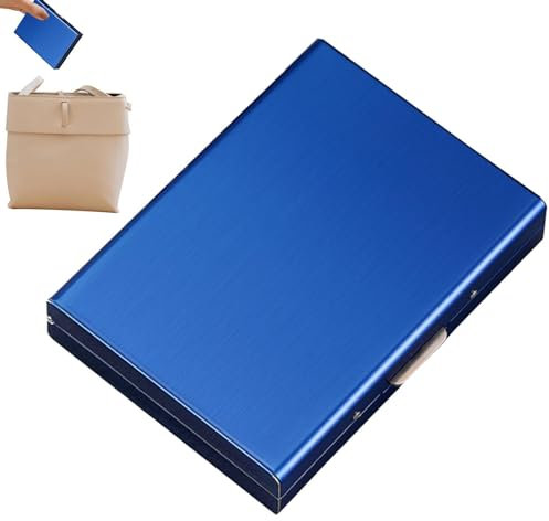 Portefeuille de Cartes en métal,Portefeuille Porte-Carte de crédit RFID - Étui Portefeuille Fin en métal pour Cartes de Visite Contre Les pickpockets électroniques et Le vol d'identité