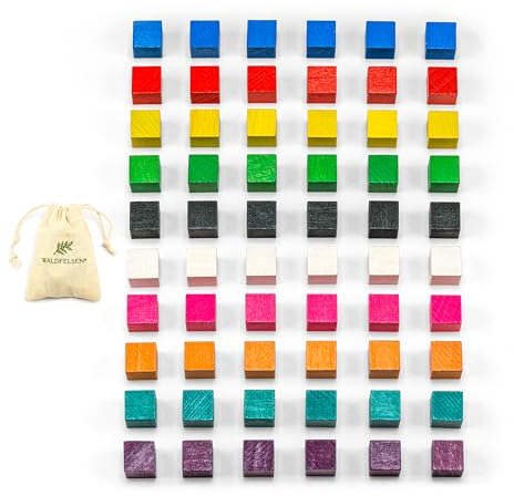 Kleine Holzwürfel von Waldfelsen®: 60 Holzwürfel aus Buchenholz in zehn (Größe: 8 mm)