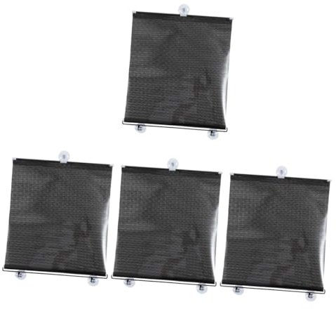 Garneck 4 Stück elektrische Autos Mini-Lampenschirm für Kinder ausziehbares Fensterrollo Autofensterrollo für Babys Fenstervorhang Schatten Bettvorhang Bienenwabe Teil Lanyard