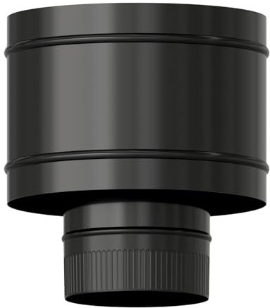 WOLFPACK LINEA PROFESIONAL Terminal Antirrevocante Estufa Vitrificado Negro Ø 120 mm. Sombrero Tubo Chimenea, Sombrero Tubo Humo, Sombrero Tubo Calefacción