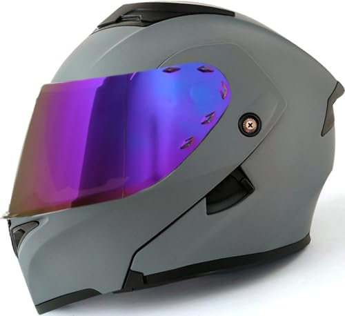 Integraler Motorradhelm Hochklappbarer Integralhelm Mit Schnellverschluss DOT/ECE-Zertifiziert Mit Herausnehmbarem Innenfutter Geeignet Für Erwachsene Herren Damen Dirtbikes 3,XXXL(65-66CM)