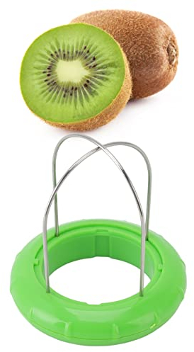 Kiwi - Sbucciatore portatile 2 in 1 per kiwi e kiwi, in acciaio inox, con manico facile da impugnare
