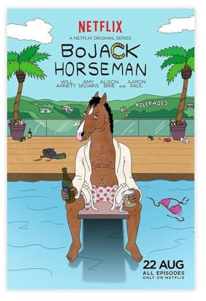Bojack Horseman Poster Leinwand Poster Schlafzimmer Dekor Sport Landschaft Büro Zimmer Dekor Geschenk ungerahmt 30 x 45 cm