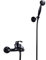 ZYCDP Badewannenarmatur Wannenarmatur Retro Einhebel Mischbatterie Badewanne mit Brause Wand-Duscharmatur Mit Handbrause, Schwarzer Antik A