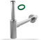 Schläfer 3439410 | Minimalistischer Siphon Abs 1 1/4, Siphon für Waschbecken und Bidet, universeller Waschbeckenablauf, verchromter geruchshemmender Kunststoffsiphon, Wandabflussrohr diam 32 mm.