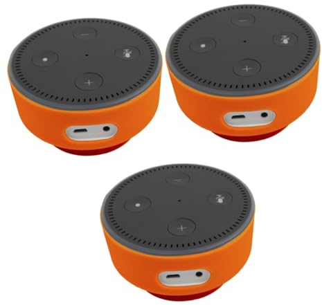 Housoutil 3pcs Silicone Case for Gen Accessory Suction Cup Base Portable Protective Cover for Boys and Girls Eco Dot Case