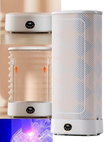 WhAeoy Secadora De Ropa Vertical (Ajuste De Tres Velocidades), Circulación De Aire Caliente De 360 ​​​​° + Control Remoto, Detección Automática/Funcionamiento Silencioso,A