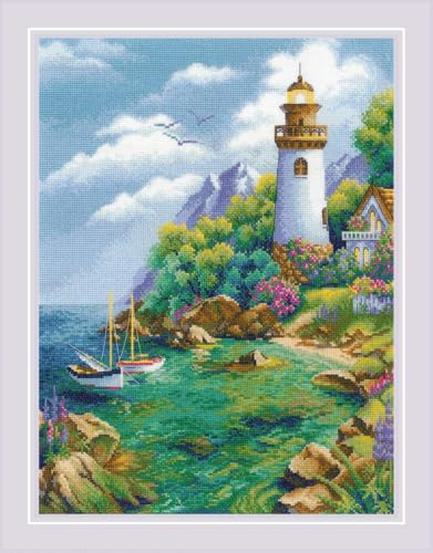 Riolis Kreuzstich Stickpackung Ruhiger Hafen, Zählmuster, 30x40cm