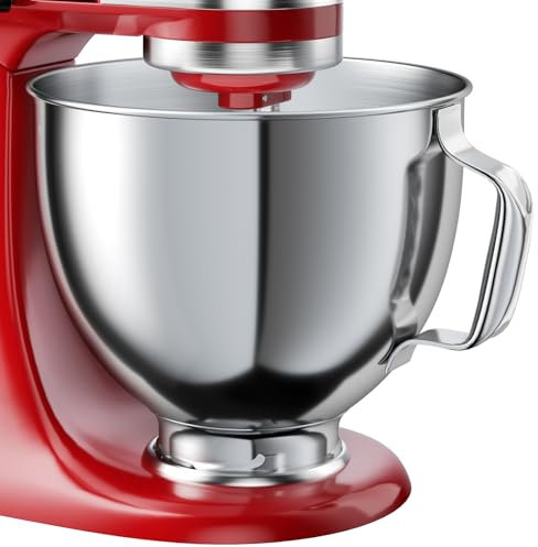 Stainless Steel Mixer Bowl, 5 QT, Compatible with KitchenAid Tilt-Head Stand Mixers