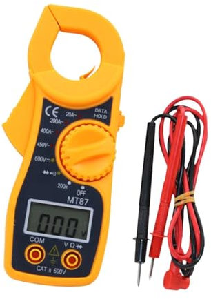 Generic Multímetro medidor de pinza digital Probador amperímetro Probador de resistencia Probador multipropósito Fácil de instalar, Naranja Negro
