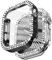 WINGLE 2 Stück für Apple Watch Serie 10 Displayschutzfolie 42 mm Bling Hülle für Damen, Glitzer-Diamant-Strass-Gesichtsabdeckung für iWatch 42 mm Apple Watch 10 42 mm Displayschutzfolie, Schwarz/Klar