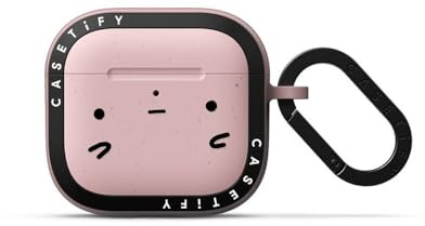 CASETiFY Bounce AirPods (4. Generation) Hülle mit Ring, militärische Qualität, Falltest, 2 m Fallschutz, kratzfest, trauriges Kartoffelgesicht von Sad Potato Club, Primrose Pink