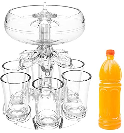Distributeur de 6 verres à liqueur et support, distributeur de verres à liqueur, distributeur de boissons, distributeur de bière, bec verseur en acrylique sans pour distributeur de boissons,