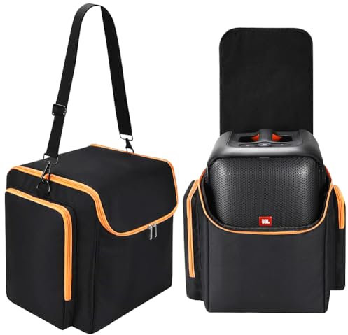 Xingsiyue Rugged Carrying Case for JBL Partybox Encore Essential Portable Party Speaker, Outdoor Travel Tote Protevctive Bag, Microphones Accessories Storage Cover Case with Shoulder Strap