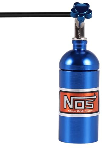 Diheohg Bouteille D'Azote NOS en MéTal Simulé pour Le DéFenseur de Voiture sur RC au 1/10, D90 D110 TRX4 Axial Scx10 90046, Bleu