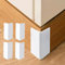 Lot de 4 protections d'angle pour plinthe - En caoutchouc épais - Autocollants - Pour meubles - Blanc