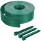 VOUNOT® Borde Jardín Césped Borde, Bordillo Escondido Flexible de PE Aspecto Natural, Longitud 20 m Altura 8 cm Espesor 3 mm con 12 Estacas de Anclaje, Verde