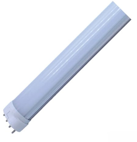 Barre d'ampoules LED 2G11 4 broches 8 W, tube fluorescent horizontal modifié PL pour maison, garage, entrepôt(4000K)