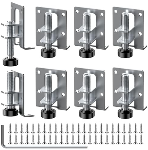 8 Stück Verstellbare Möbelfüße Set, 55/102mm Schwerlast-Möbel-Nivellierfüße, Höhenverstellbare Füsse für Möbel mit 48 Kleine Schraube und 1 Inbusschlüssel für Schränke Regale Schränke Werkbank