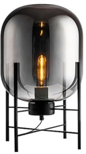 Floor Lamp, Modern Industrial Style Anthracite Glass Quadruple Tripod, Creative Design for Living Room and Bedroom