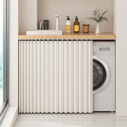 YSZBD Schrank Vorhang Selbstklebend Schrankvorhang Zum Schieben KüChe Regal Vorhang Mit Schiene KüChenschrank Vorhang Zum Schieben(a1,W50cm|H60cm)