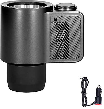 GYZOUKA Enfriador de Tazas para Automóvil, Refrigerador Portátil con Portavasos de 12 V para Viajes con Enfriamiento Rápido, Función de Calentamiento de 0 ℃ para Botellas de Vidrio de