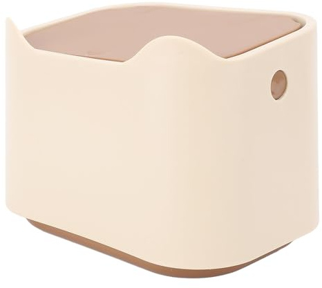HUSHUI Poubelle à Litière pour Chat, Couvercle de Type Presse avec Boîtier Complet, Gain de Place Compact pour Les Propriétaires d'animaux de Maison et D'appartement