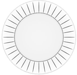 Barski - European Glass - Designed Border - Clear - Charger - Plate - 12.5 Diameter - Made in Europe - Set of 2