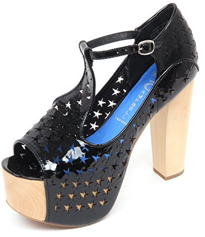 Jeffrey Campbell D2230 Sandalo Donna Foxy Star Scarpe Nero Shoe Woman [39]