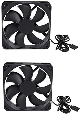 USB Ordenador Ventilador Silent 120 mm Powered By USB Para PC Laptop Router Reservorio de Agua TV Box - 2 Unidades