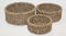 Home-ever Natural Seagrass Set Of 3 Round Storage Baskets HE38
