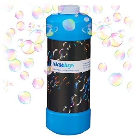 Relaxdays 10022529 Seifenblasen Seifenblasenflüssigkeit, 1 Liter Nachfüllflasche, für Seifenblasenmaschine, Seifenblasenpistole, Tranparent, 1x, 1x 1 Liter