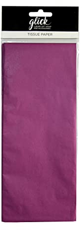 Glick 4 Sheets of Fuschia Tissue Paper, Each Sheet 750mm x 500mm when Opened, Pink Tissue Paper For Gift Wrapping and Other Arts and Crafts