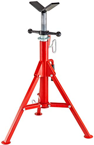 VEVOR Supporto per Tubo Pieghevole con Testa a V e Trasferimento a Sfera e Gambe Pieghevoli 4500lbs/2 T Altezza Regolabile da 28-52 pollice Tipo 1107C