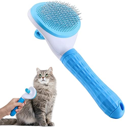 Katzenbürste Kurzhaar, Hundebürste Langhaar, Selbstreinigende Unterfellbürste Katze, Fellbürste Für Katzen, Katzenkamm, Katzenbürsten Langhaar, Katzen Bürste, Furminator für Hunde