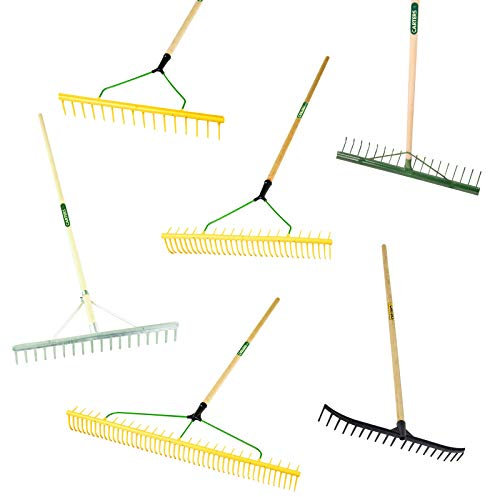 PDL – Pegdev - Professional Landscape & Gardening Rakes - 1200mm Hardwood Handle, Polypropylene, Metal, Aluminium, Ideal for Ground Care. (32 Poly)