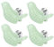 Green Door Knob, 4Pcs Ceramic Drawer Cupboard Kitchen Pull Handle Bird Shape Ceramic Cabinet Knobs Drawer Pulls for Home, Kitchen, Bathroom, Office