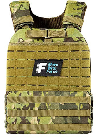 Force Fitness Weighted Vest for Men and Women with Ultra-Durable and Adjustable Straps - Weight Vest for Cardio, Walking, Running, Strength Training, Body Building, & Calisthenics