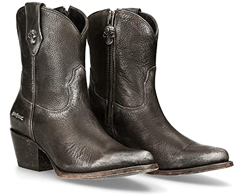 NEW ROCK Stivali da donna di lusso color argento effetto metallizzato Woman Boots Silver Metallic Luxe, argento, 37 EU