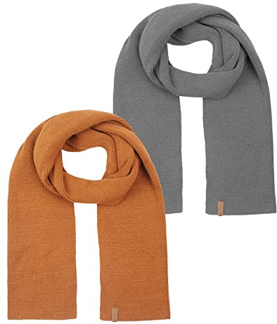 riverso Herren Schal RIVLiam 2er Pack Strickschal Männerschal Winterschal Langschal Basic Einfarbig 100% Acryl Herbst Winter Einheitsgröße, Größe:One Size, Farbe:Farbmix 11