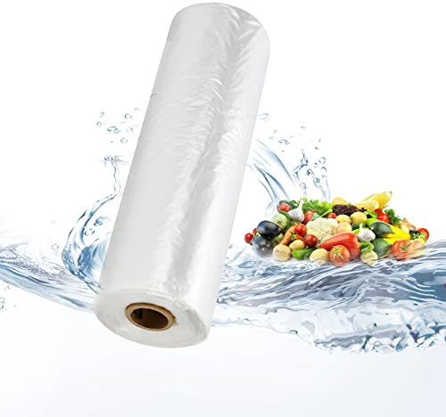 Tapsin 12x16 Plastic Produce Bags on a Roll - Clear Plastic Bags for Food, Vegetable, Fruits, Bread, Pet Bags and Grocery Clear Bag- 350 Bags/roll (1 Roll)