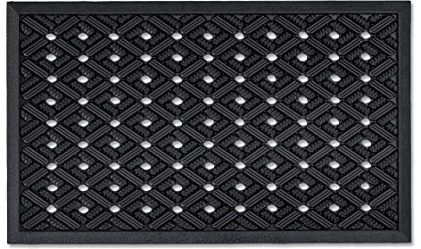 Gummimatte außenbereich Türvorleger 40x60 cm - Dynamic Outdoor Türmatte Gummi Fußmatte außen rutschfest und robust - Fußabtreter aussen - Höhe: 13mm