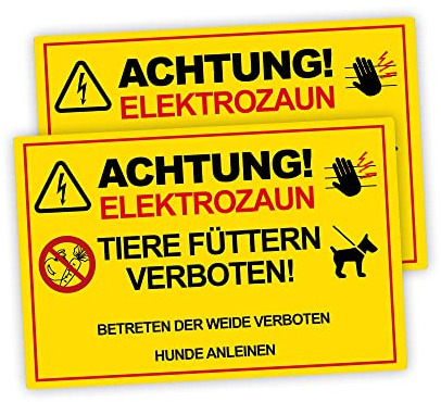 STROBO Lot de 2 panneaux d'interdiction en PVC rigide de 5 mm avec protection UV pour animaux de compagnie 30 x 40 cm
