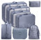 MURISE 8 Teilige Packing Cubes, Kleidertaschen, Koffer Organizer für Urlaub und Reisen, Packwürfel Set Reise Würfel, Ordnungssystem für Koffer - Weltraum grau
