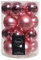 Kaemingk Weihnachtskugeln Glas 6cm x 20 Stück Christbaumkugeln matt glänzend pink rosa