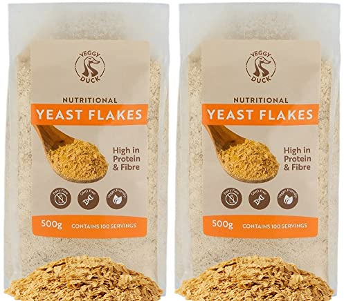 Veggy Duck - Nährhefe Flocken - Nutritional Yeast Flakes (2 x 500g) | Natürlich | GVO-frei | Veganfreundlich | Veganer Käseersatz