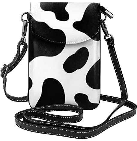 IUBBKI Kuhfleck-Handy-Geldbörse – Kleine Crossbody-Leder-Geldbörse Damen-Schultergurte Tasche Tragekarte Kosmetik